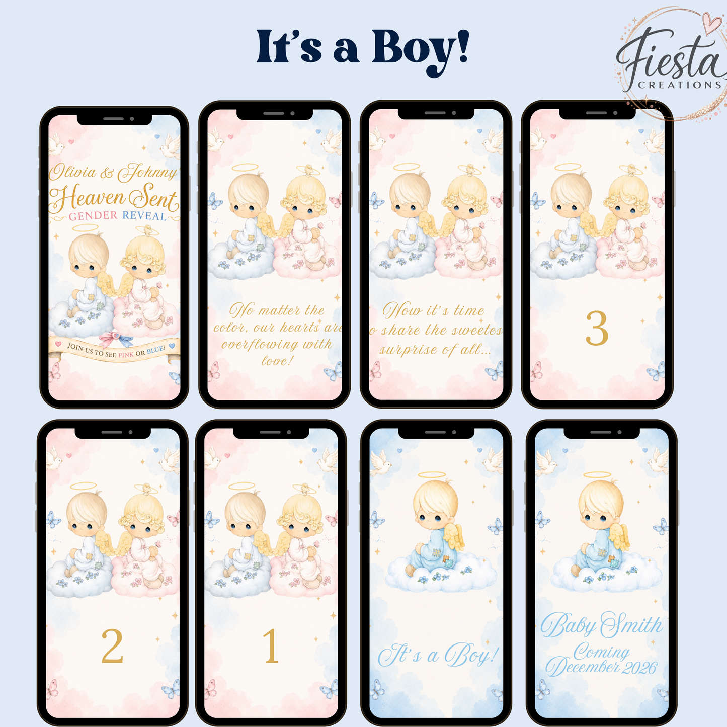 Precious Gender Reveal Video Announcement | It's a Boy or It's a Girl Reveal Video | Personalized Countdown Gender Reveal | Digital Download