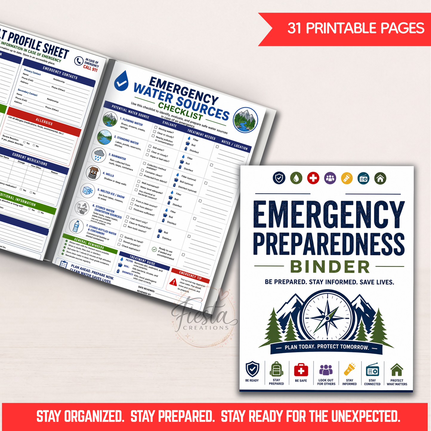 Emergency Preparedness Binder | 31 Essential Pages for Emergency Planning, Preparedness & Peace of Mind