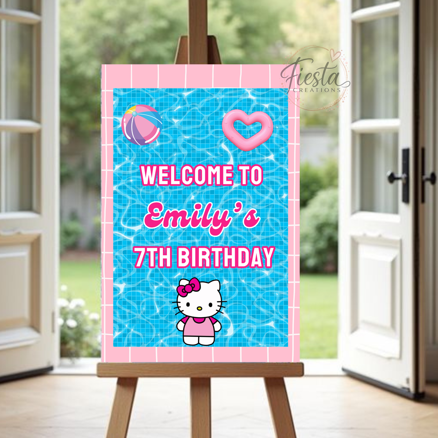 HK Pool Party Birthday Fiesta Bundle Templates