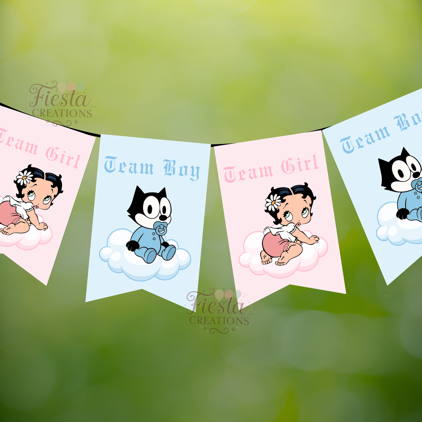 Betty or Felix #3 Printable Gender Reveal Banner