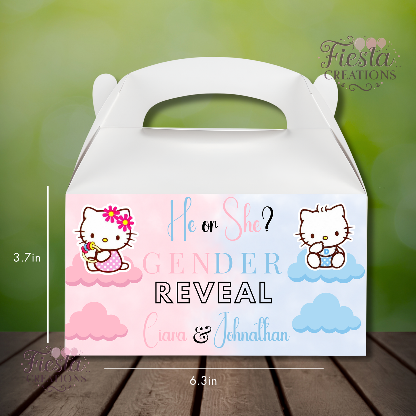 HK or Daniel Gender Reveal Treat Box