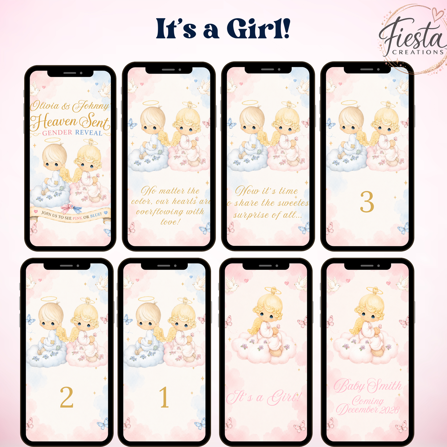 Precious Gender Reveal Video Announcement | It's a Boy or It's a Girl Reveal Video | Personalized Countdown Gender Reveal | Digital Download