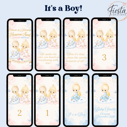Precious Gender Reveal Video Announcement | It's a Boy or It's a Girl Reveal Video | Personalized Countdown Gender Reveal | Digital Download