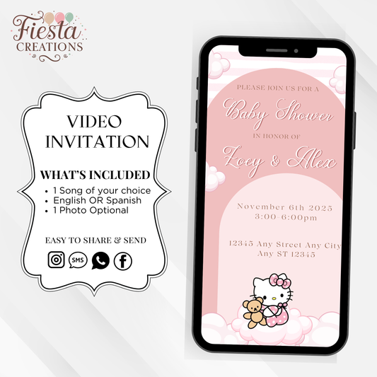 HK Cloud Baby Shower Video Invitation
