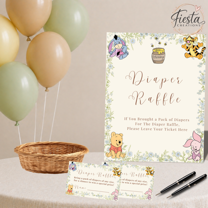 Green Winnie Baby Shower Mega Bundle | Editable Templates