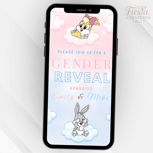 Lola or Bugs Gender Reveal Video Invitation