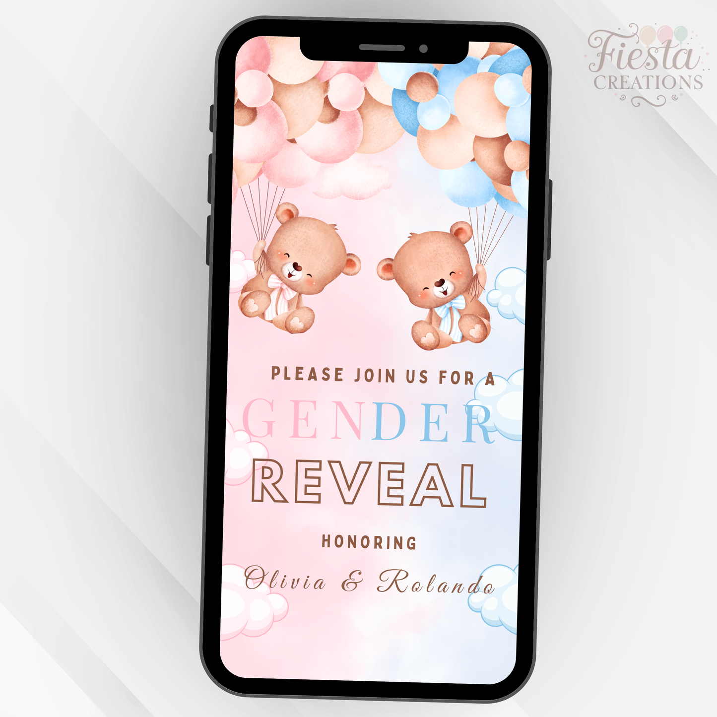 Bears Gender Reveal Video Invitation