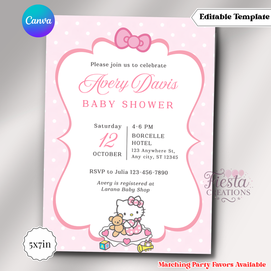 Hello Baby #2 | 5x7 Editable Template | Instant Download