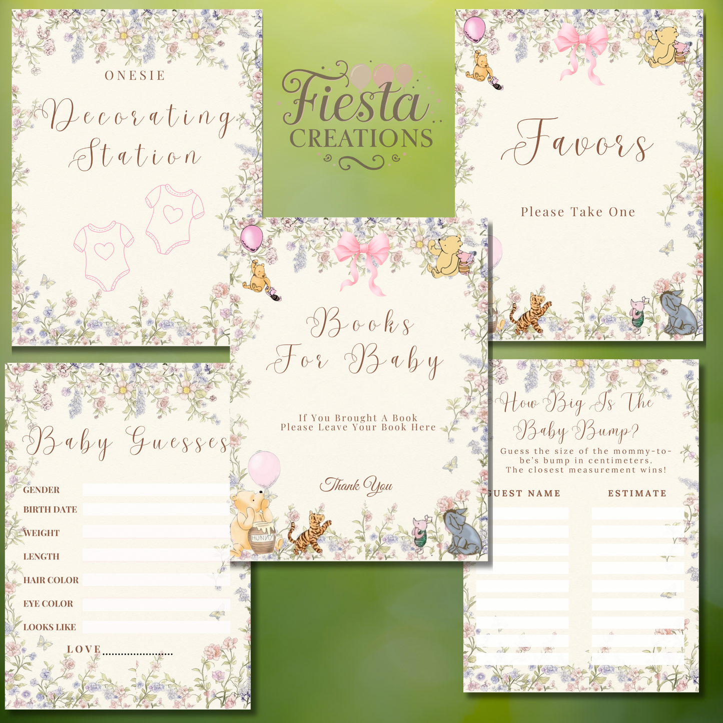 Pink Winnie Baby Shower Ultimate Bundle