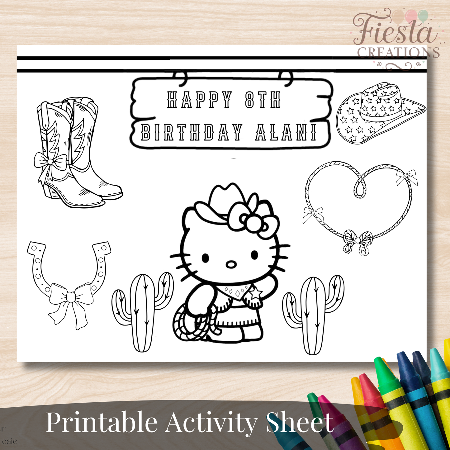 HK Birthday Activity Sheet