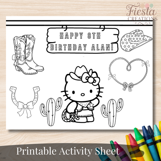 HK Birthday Activity Sheet