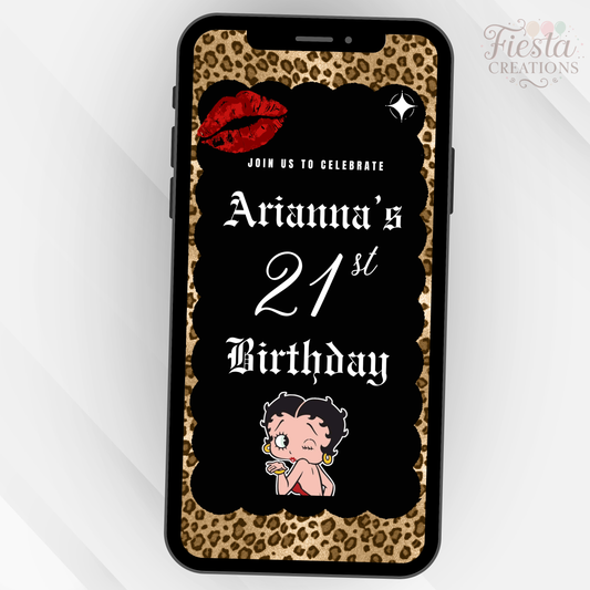 Betty 21st Birthday Video Invitation