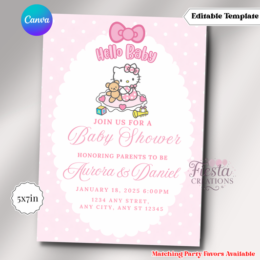 Hello Baby #3 | 5x7 Editable Template | Instant Download