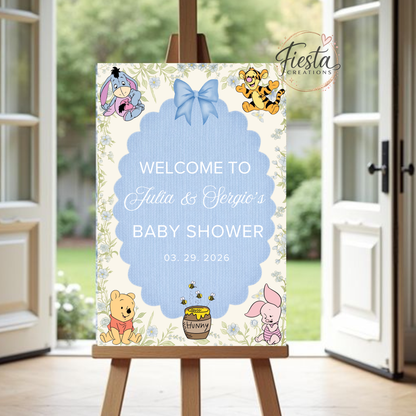 Blue Winnie Baby Shower DIY Celebration Bundle