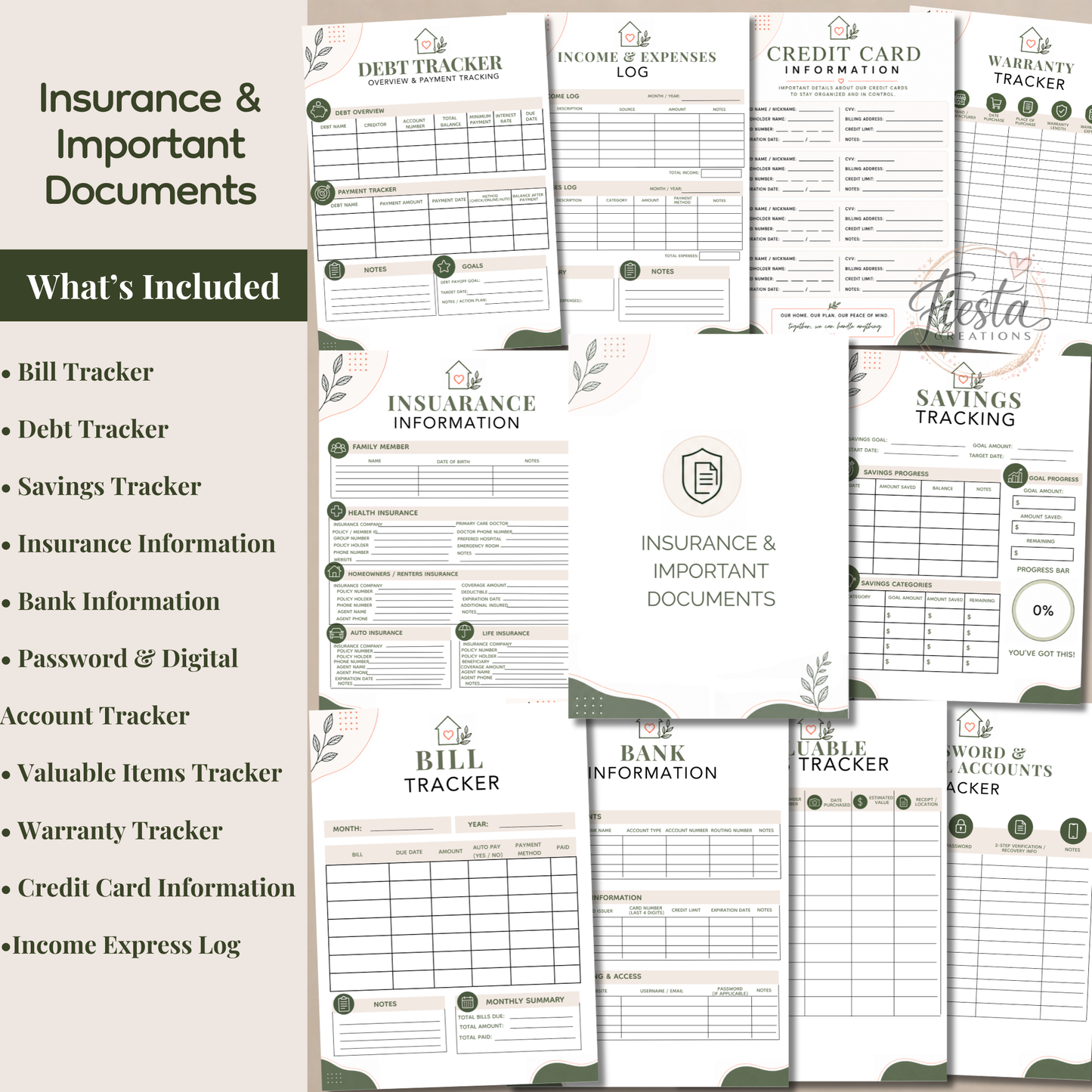 The Ultimate Family Preparedness & Organization | Emergency Binder Printable, Medical Records, Home & Vehicle Information, Childcare Organizer | All-in-One Emergency Planner