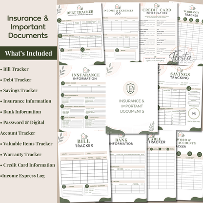 The Ultimate Family Preparedness & Organization | Emergency Binder Printable, Medical Records, Home & Vehicle Information, Childcare Organizer | All-in-One Emergency Planner
