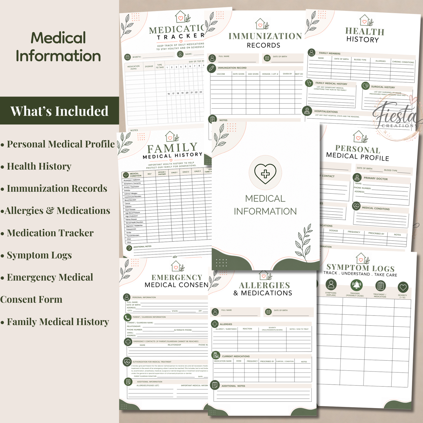 The Ultimate Family Preparedness & Organization | Emergency Binder Printable, Medical Records, Home & Vehicle Information, Childcare Organizer | All-in-One Emergency Planner
