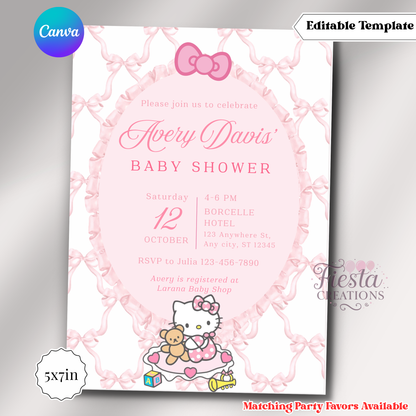 Hello Baby #4 | 5x7 Editable Template | Instant Download