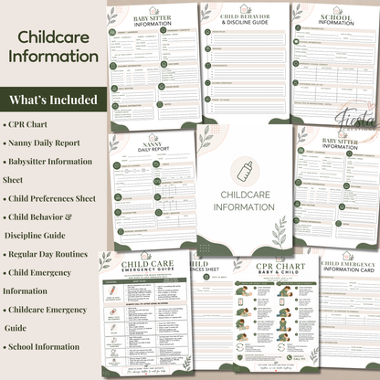 The Ultimate Family Preparedness & Organization | Emergency Binder Printable, Medical Records, Home & Vehicle Information, Childcare Organizer | All-in-One Emergency Planner