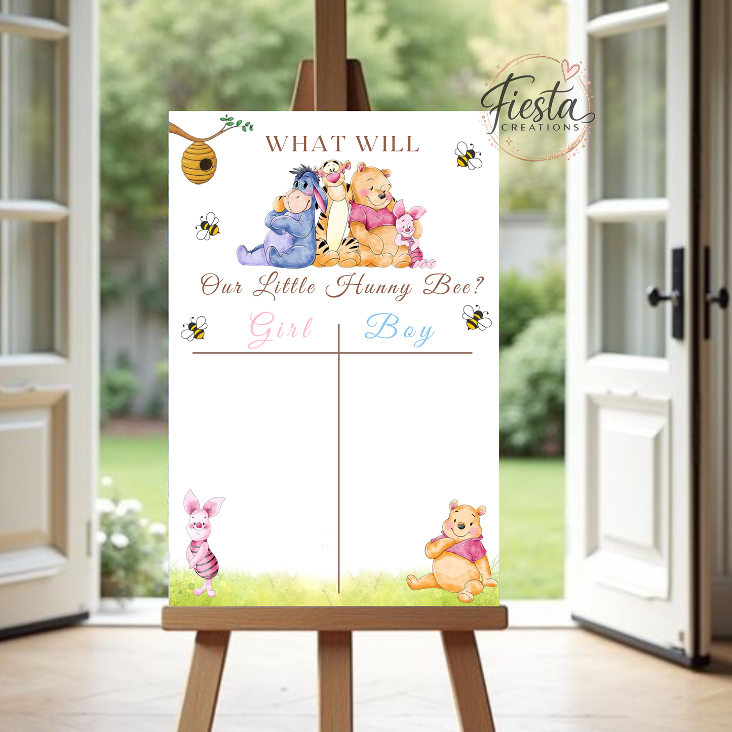 Winnie #1 Gender Reveal DIY Celebration Bundle