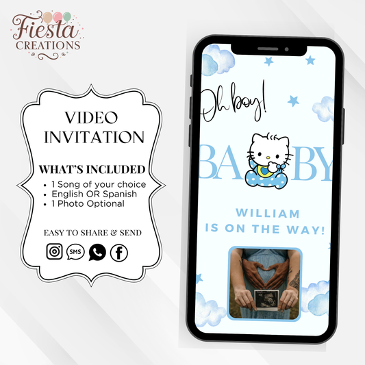 Daniel Boy Baby Shower Video Invitation