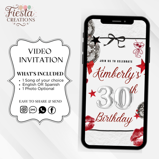 30th Birthday Video Invitation