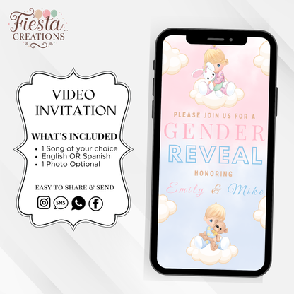 Dolls Gender Reveal Video Invitation