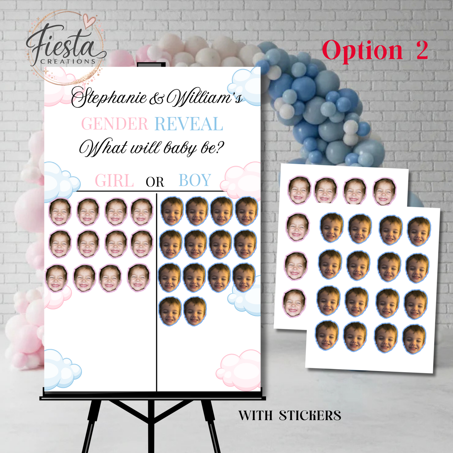 Gender Reveal Game Sign | Printable + Custom Sticker Upgrade