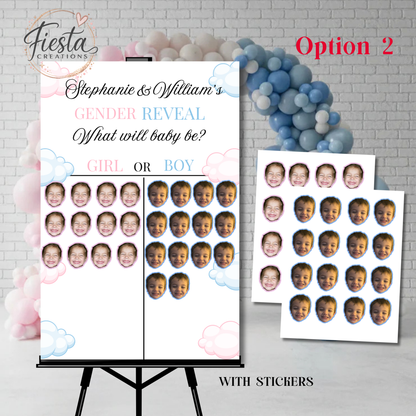 Gender Reveal Game Sign | Printable + Custom Sticker Upgrade