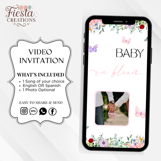 Baby in Bloom Video Invitation