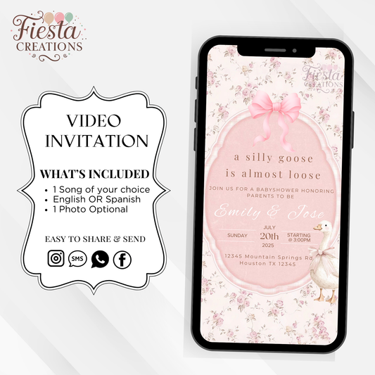 Goose Baby Shower Video Invitation