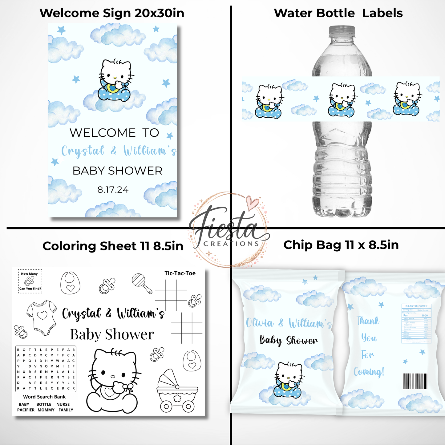 Daniel Baby Shower Mega Bundle | Editable Templates