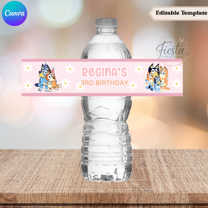 Pink Bluey Fiesta Bundle Templates