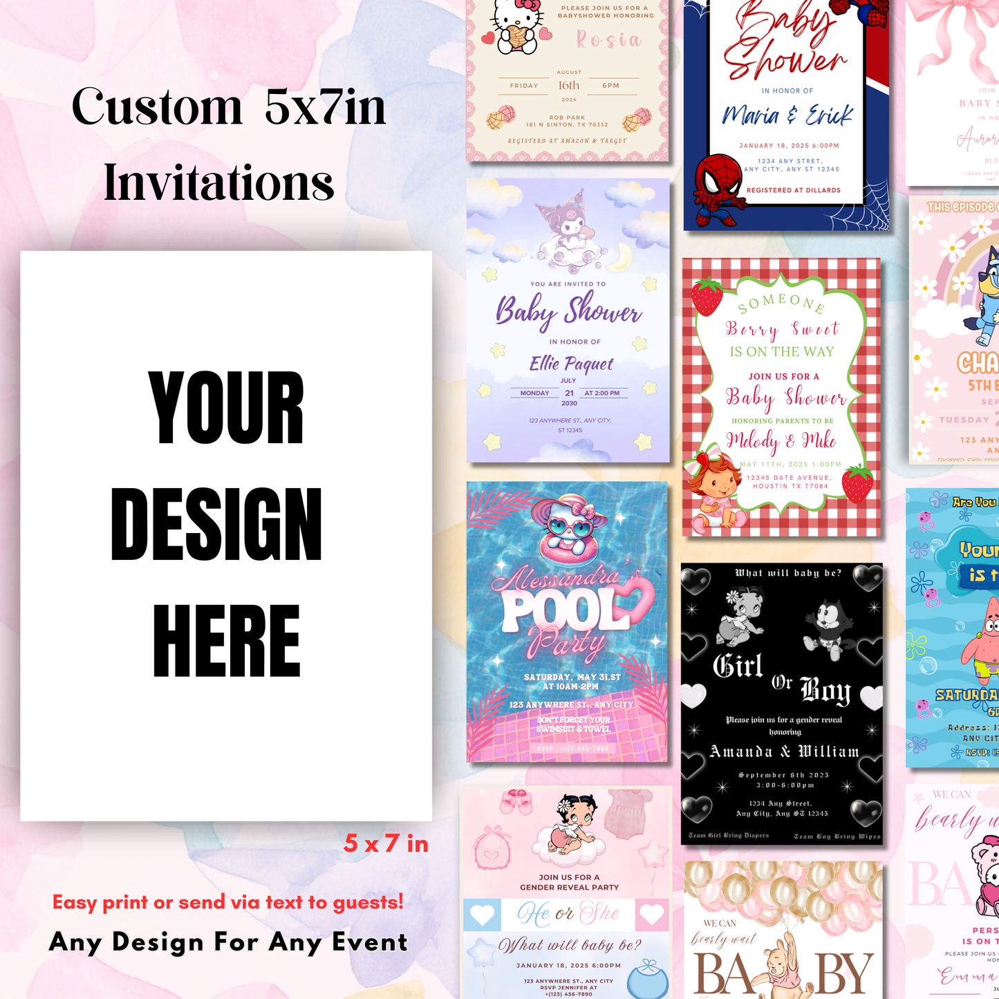 Custom 5x7in Invitation