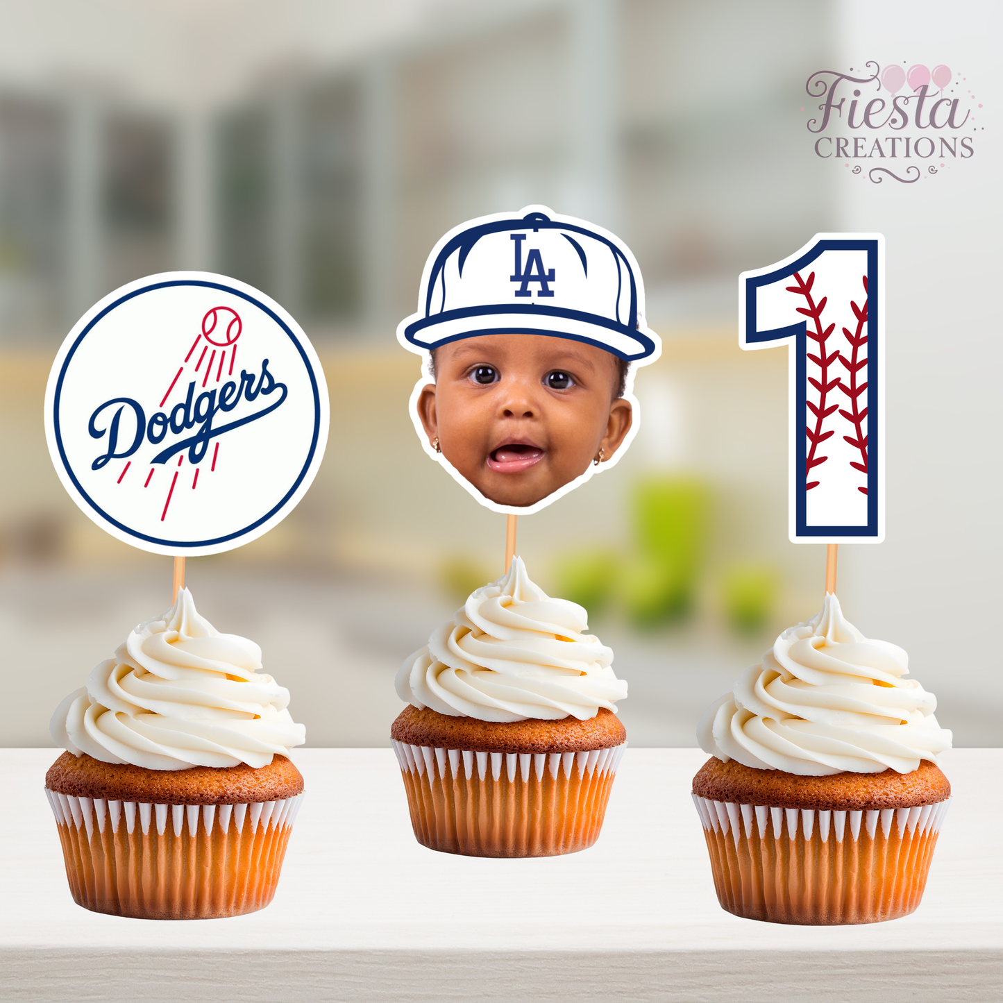 Baseball Cupcake Toppers