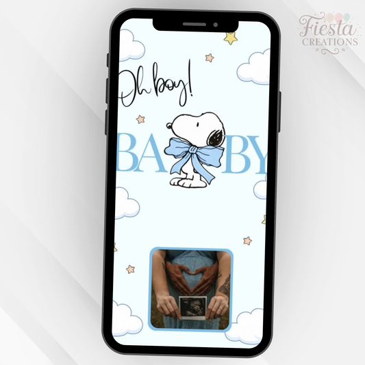 Snoopy Baby Shower Video Invitation