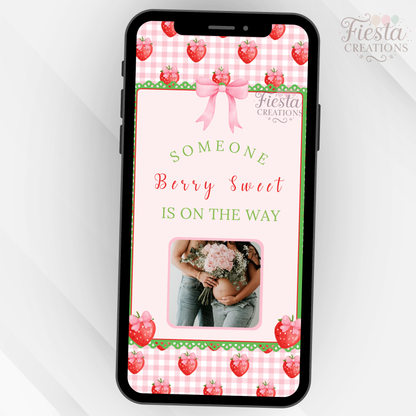 Berry Sweet Baby Shower Video Invitation