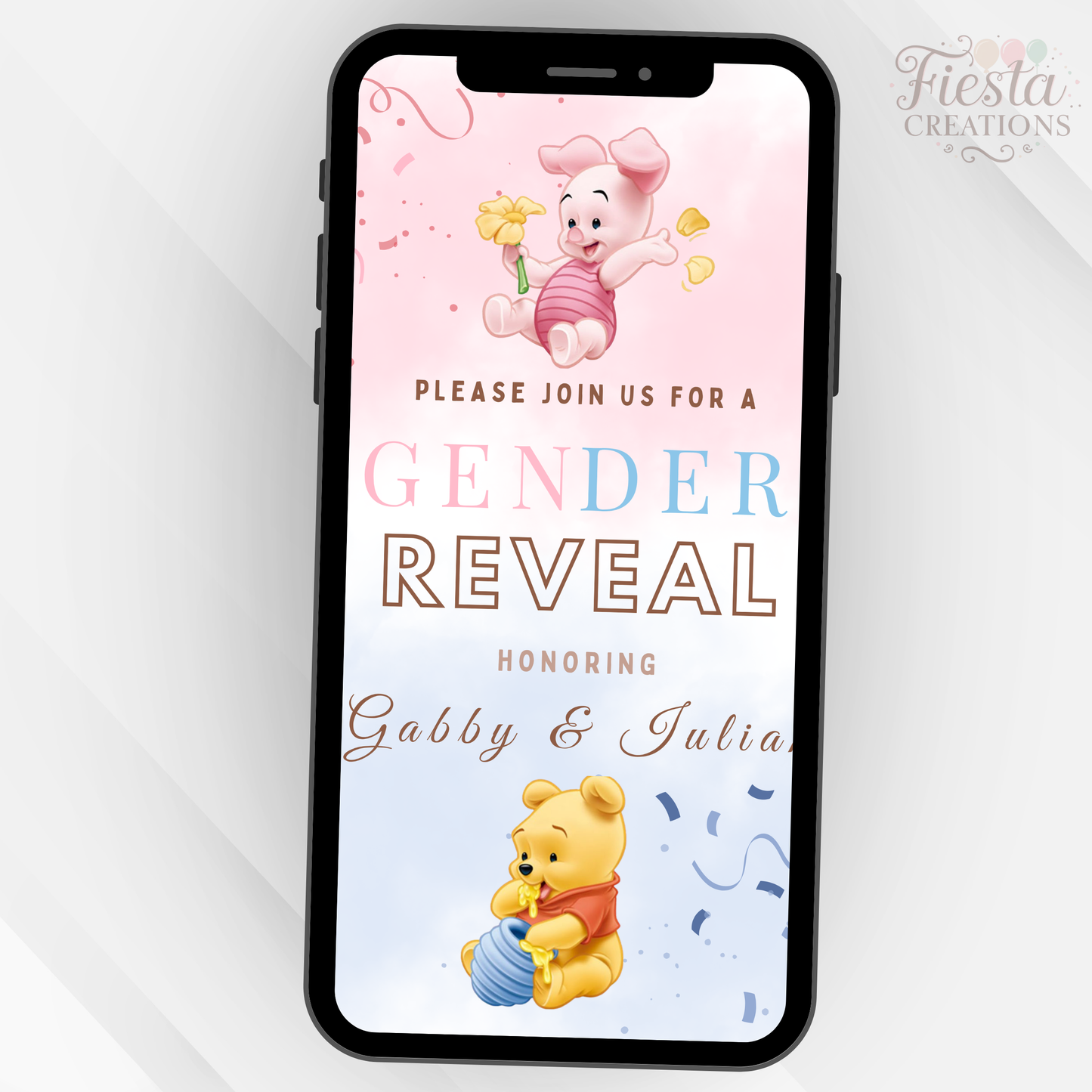 Winnie Gender Reveal Video Invitation