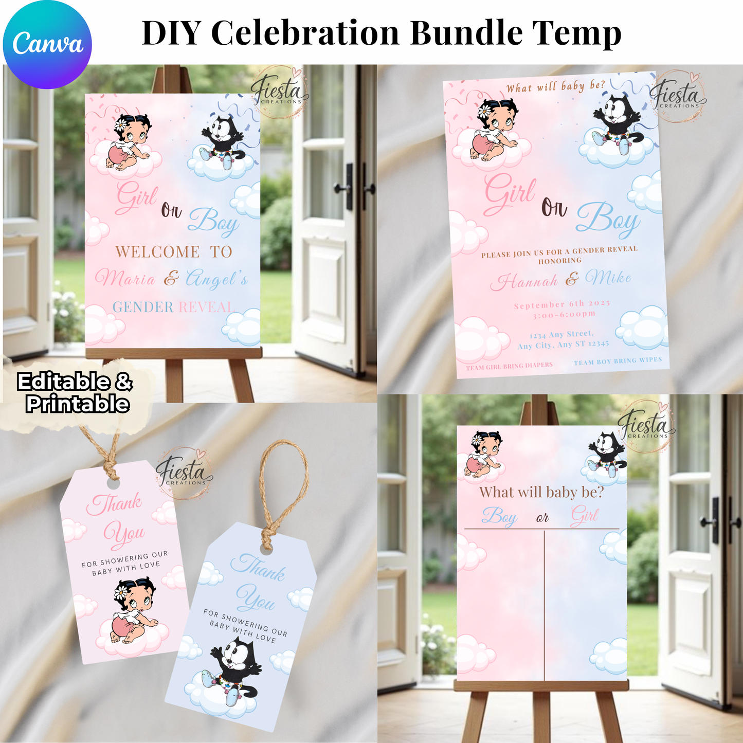 Betty Gender Reveal DIY Celebration Bundle