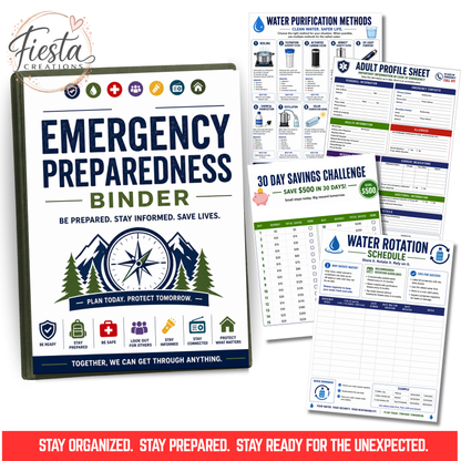 Emergency Preparedness Binder | 31 Essential Pages for Emergency Planning, Preparedness & Peace of Mind