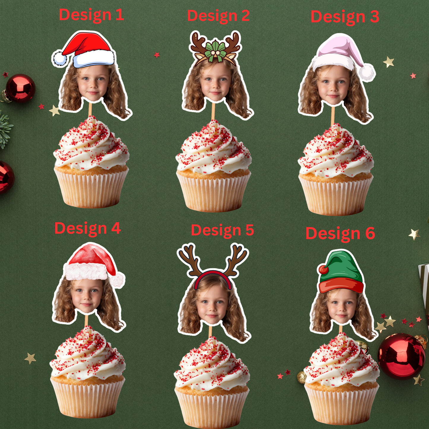 Christmas Cupcake Toppers