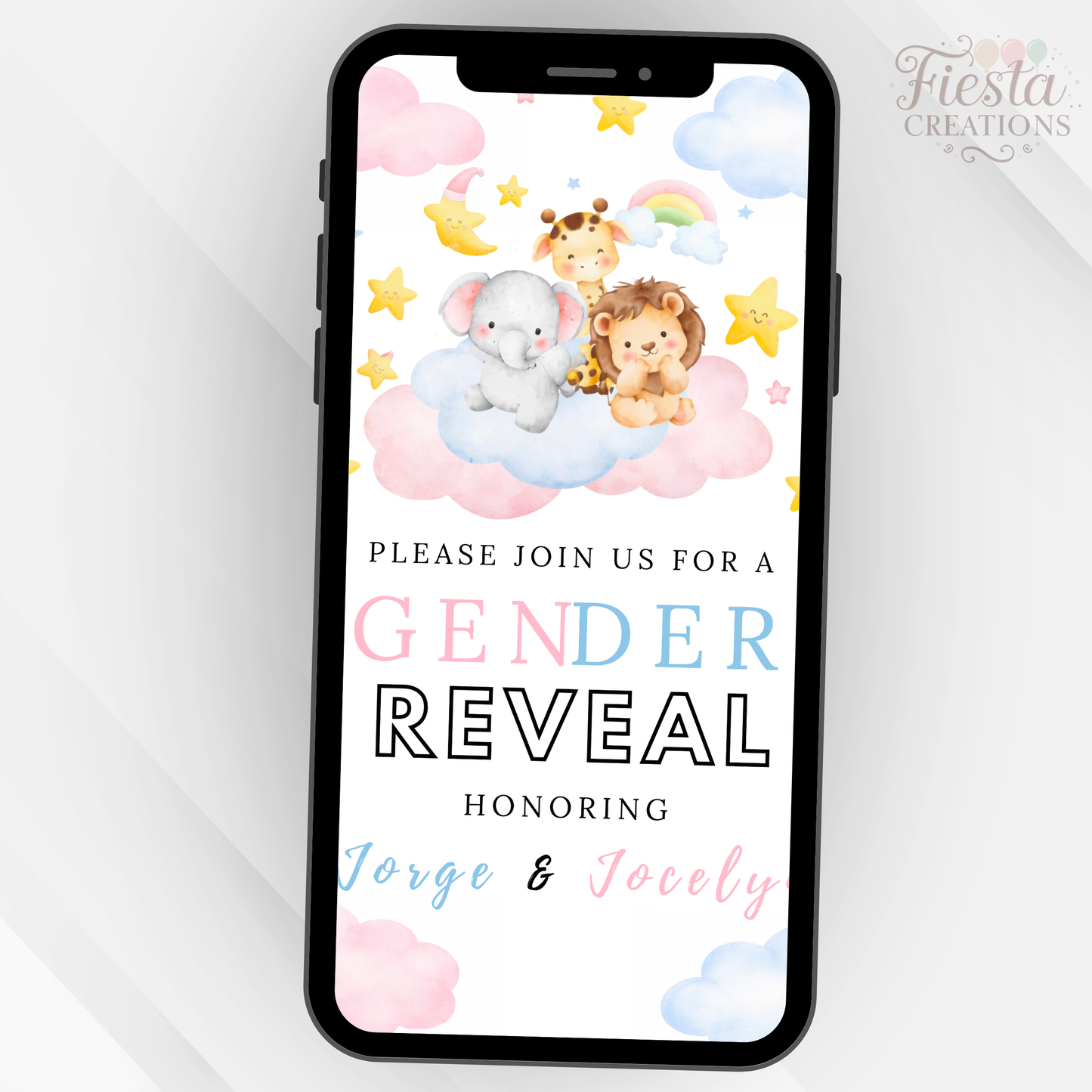 Twinkle Little Star Gender Reveal Video Invitation