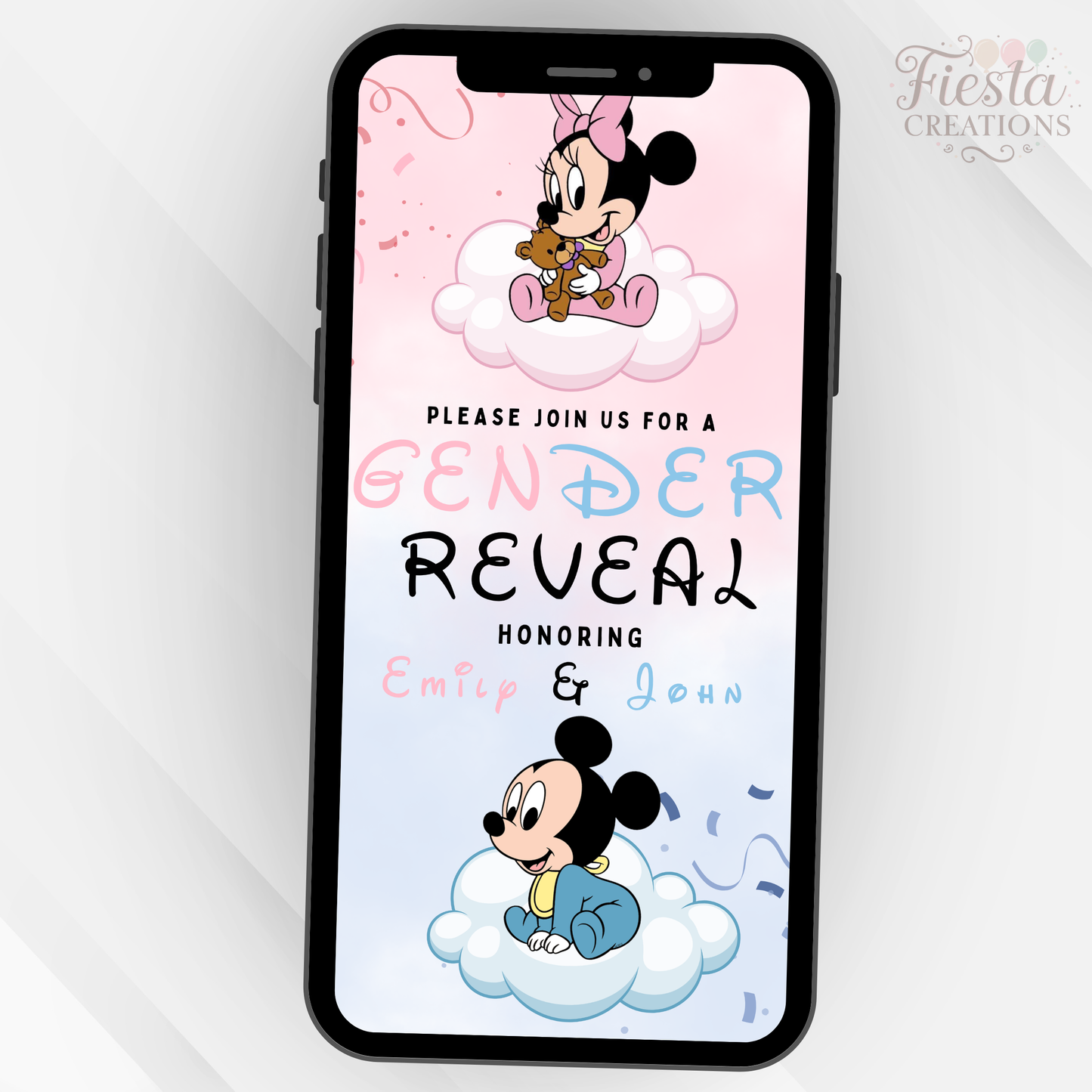 Mouse Gender Reveal Video Invitation