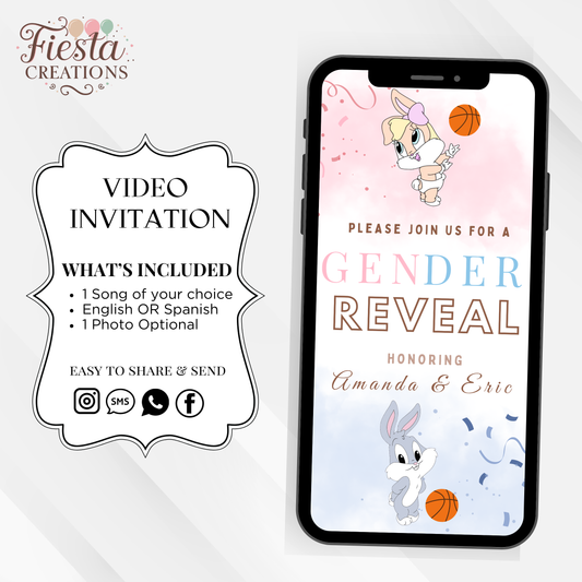 Gender Reveal Video Invitation Lola