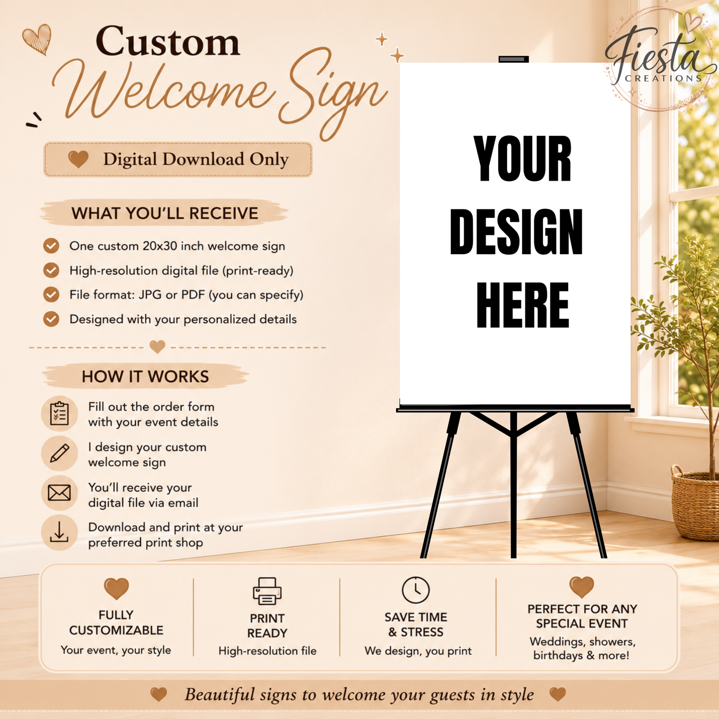 Custom Welcome Sign (20x30 in) – Digital Download Only