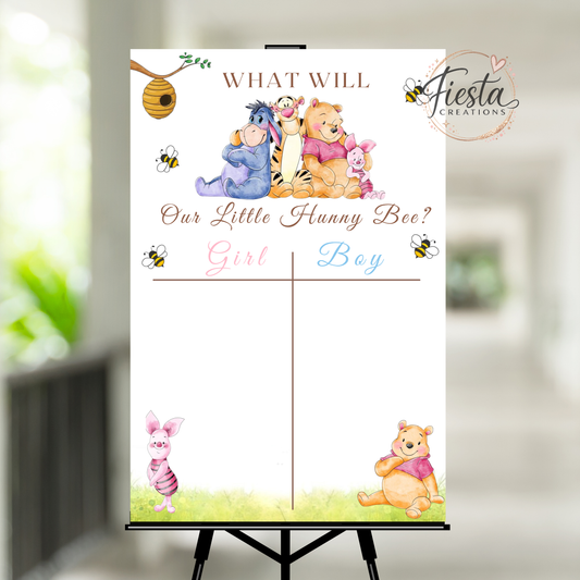 Gender Reveal Voting Sign 20x30 Printable | Winnie