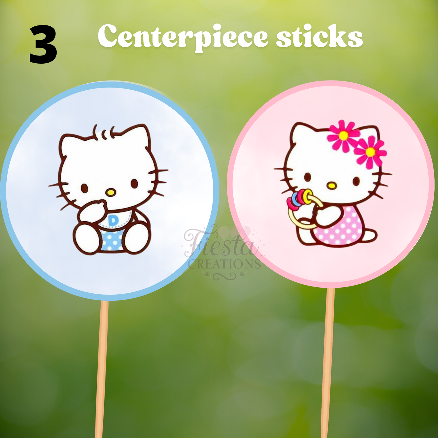 HK Gender Reveal Centerpiece Sticks