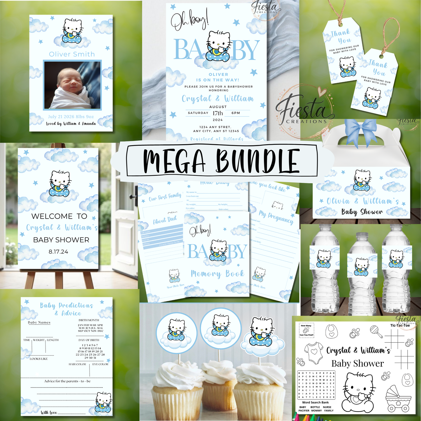 Daniel Baby Shower Mega Bundle | Editable Templates