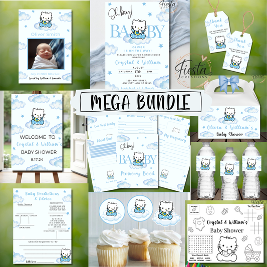 Daniel Baby Shower Mega Bundle | Editable Templates
