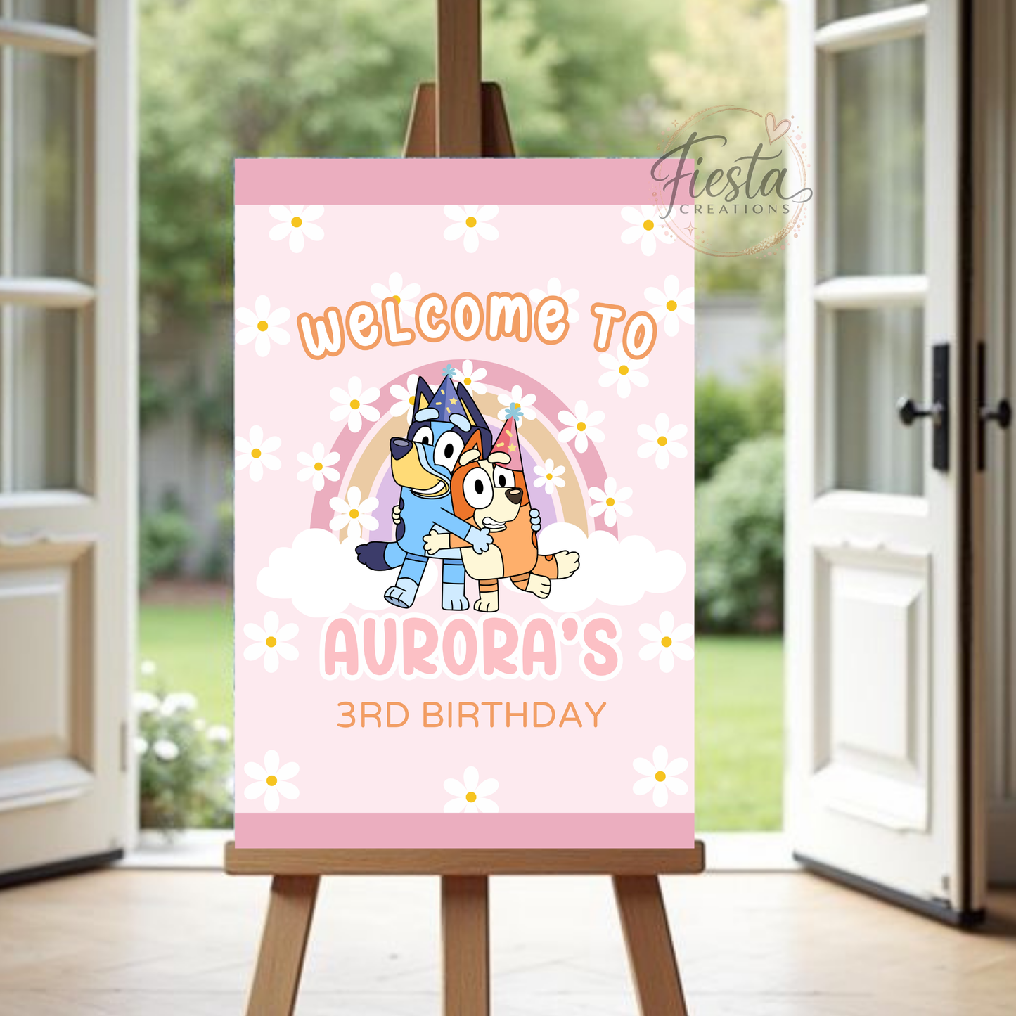 Pink Bluey Fiesta Bundle Templates